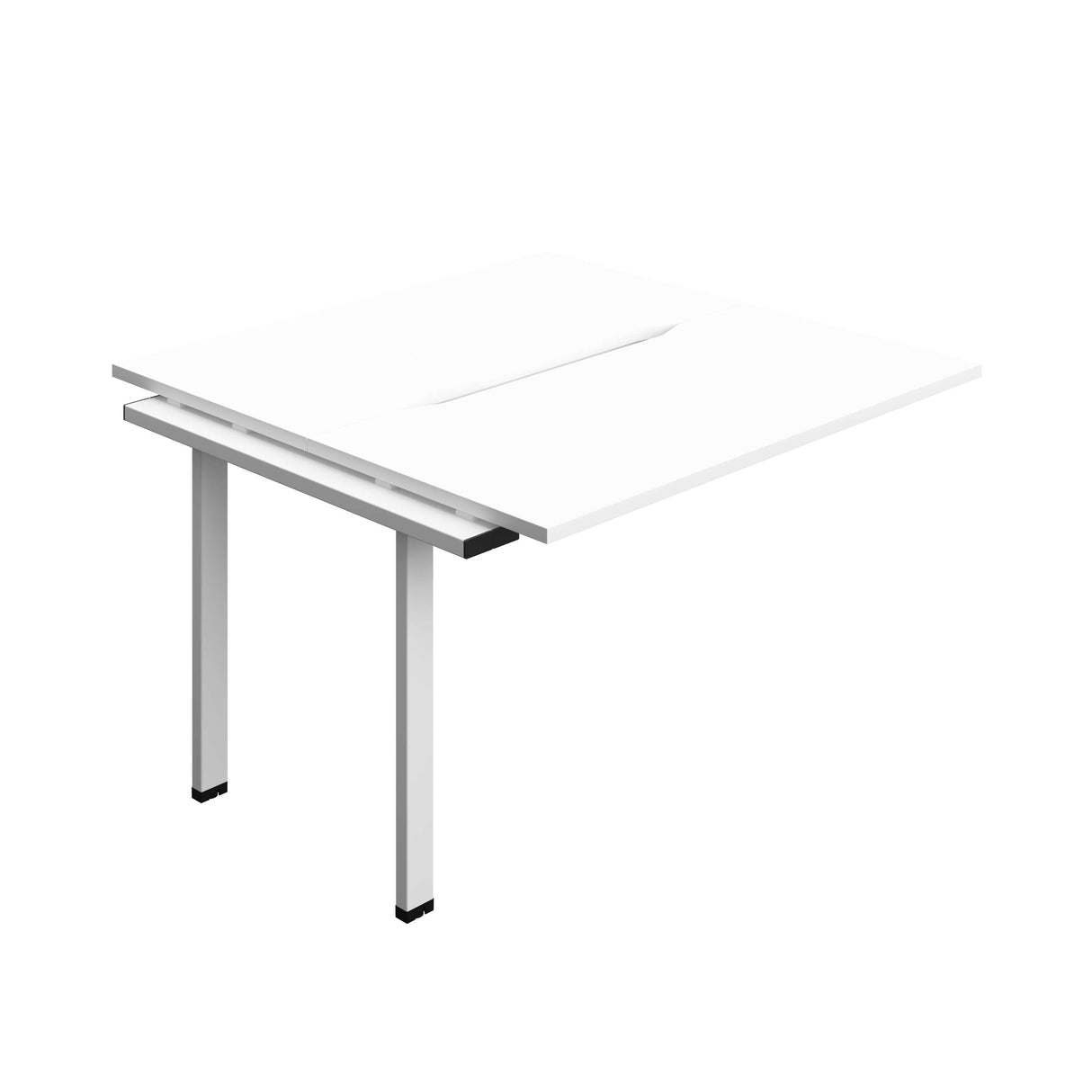 Synergy Bench Extension with Cut Out: 2 Person  : 1200 | 700 | White/White