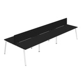 Synergy 4P Bench Desk|1600X800mm|GoalPost|Beech/Silver