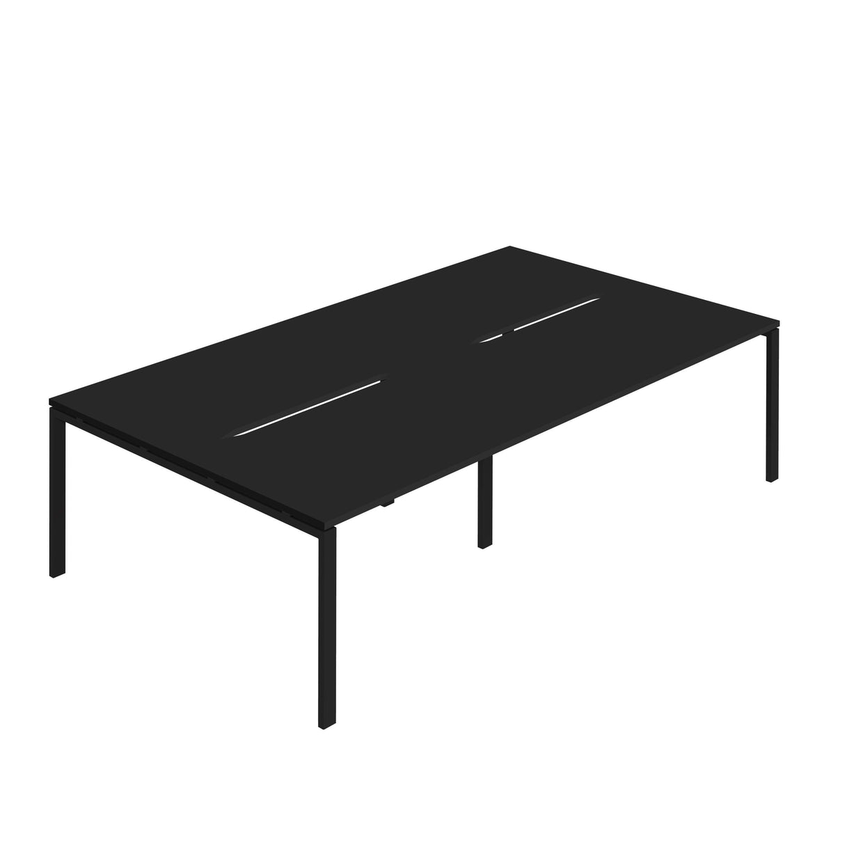 Synergy 4P Bench Desk|1200X800mm|GoalPost|Black/Black