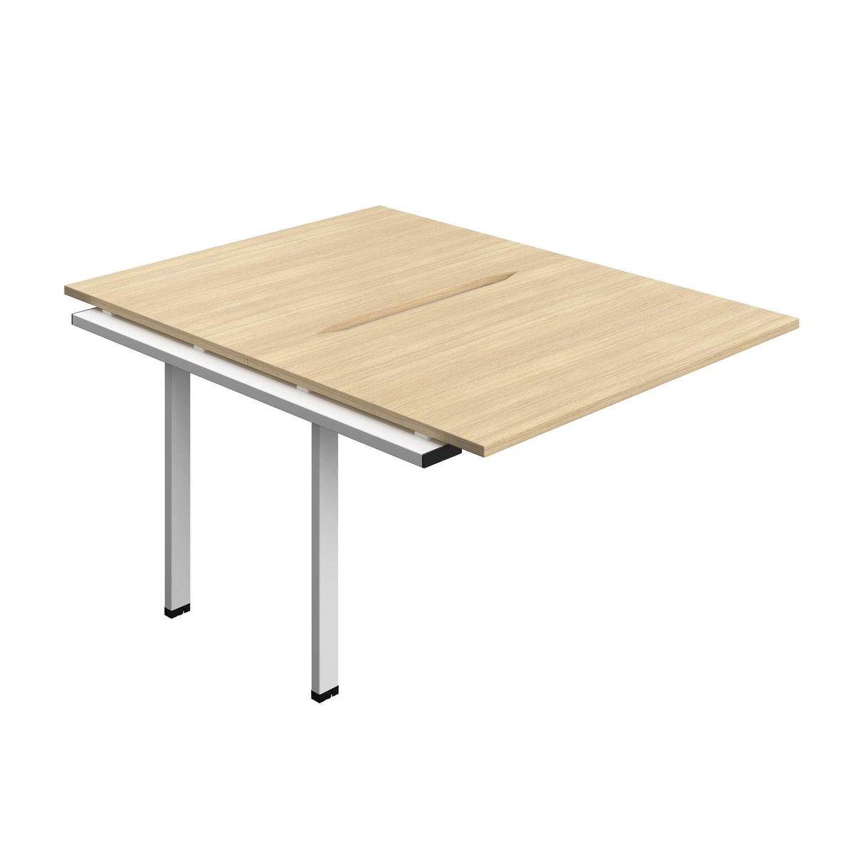 Synergy Bench Extension with Cut Out: 2 Person  : 1200 | 800 | Nova Oak/White