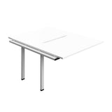 Synergy Bench Extension with Cut Out: 2 Person  : 1200 | 800 | White/Silver