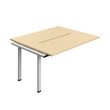 Synergy Bench Extension with Cut Out: 2 Person  : 1400 | 600 | Maple/Silver