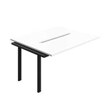 Synergy Bench Extension with Cut Out: 2 Person  : 1400 | 600 | White/Black
