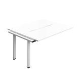Synergy Bench Extension with Cut Out: 2 Person  : 1400 | 600 | White/White