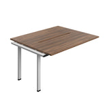 Synergy Bench Extension with Cut Out: 2 Person  : 1400 | 700 | Dark Walnut/Silver