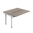 Synergy Bench Extension with Cut Out: 2 Person  : 1400 | 700 | Grey Oak/White