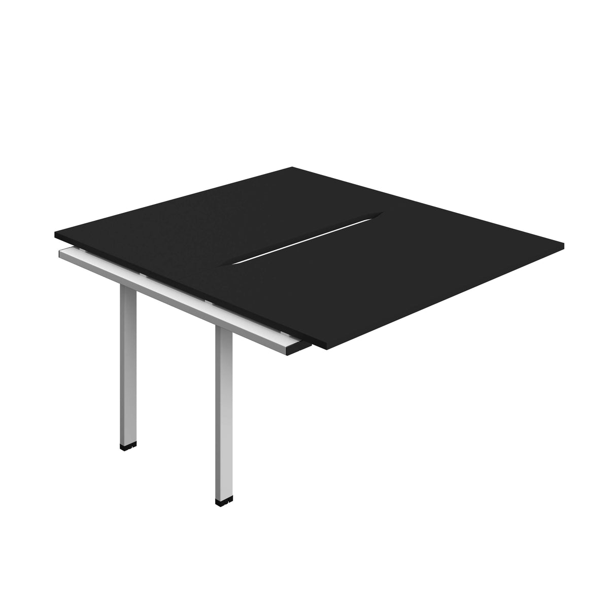 Synergy Bench Extension with Cut Out: 2 Person  : 1400 | 800 | Black/Silver