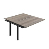 Synergy Bench Extension with Cut Out: 2 Person  : 1400 | 800 | Grey Oak/Black