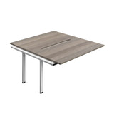Synergy Bench Extension with Cut Out: 2 Person  : 1400 | 800 | Grey Oak/White