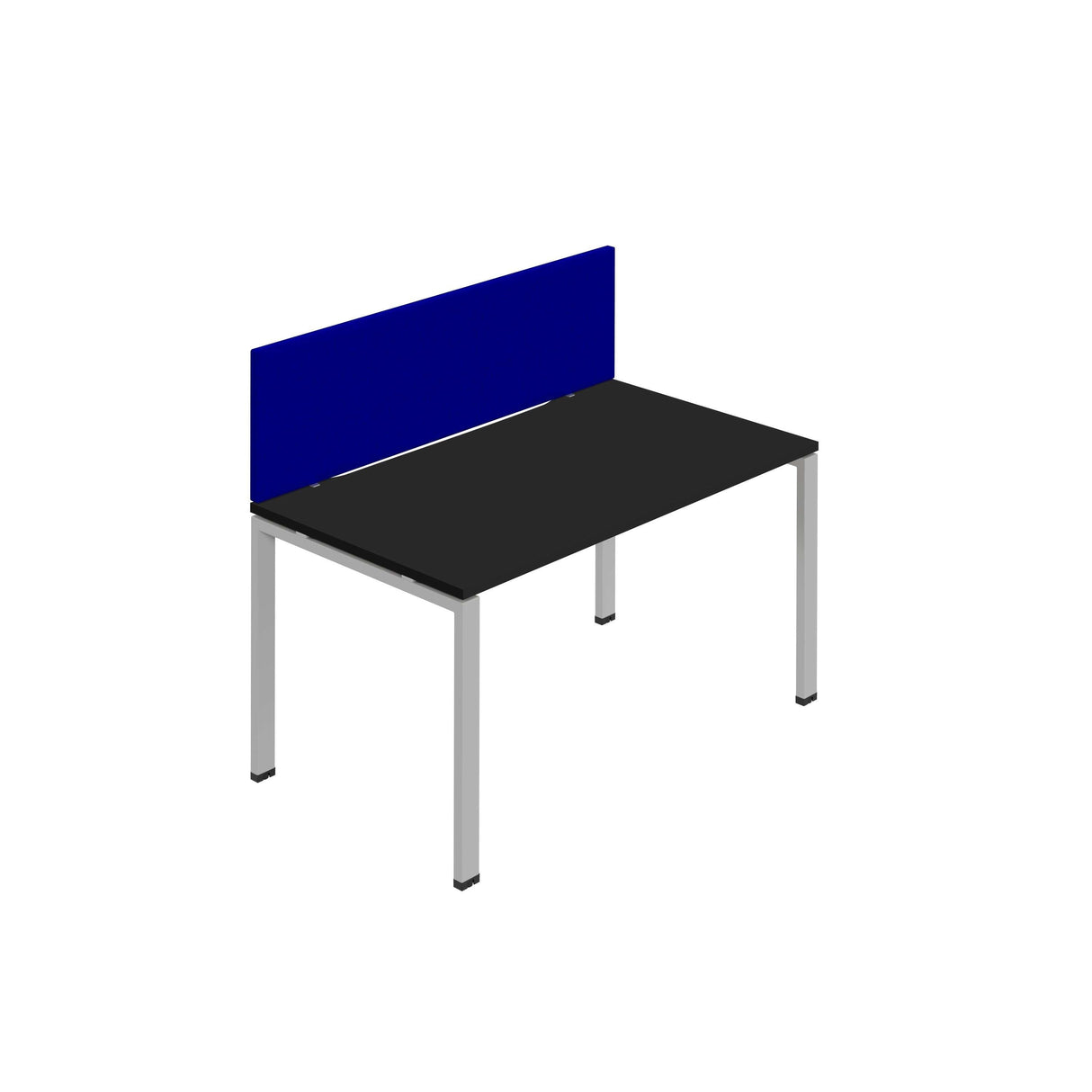 Synergy 1SP Bench Desk|1400X800mm|GoalPost|Black/Silver|Royal Blue Screen