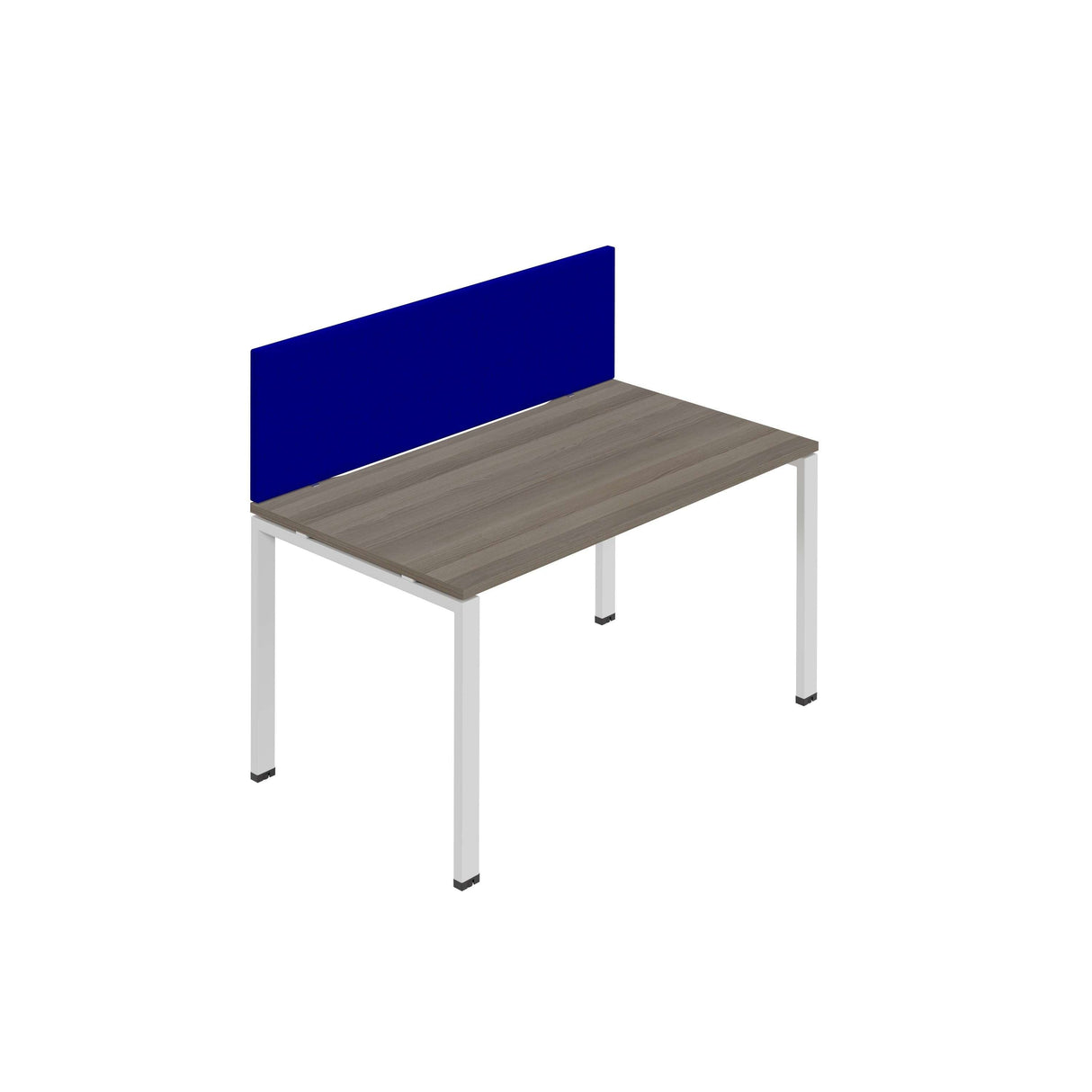 Synergy 1SP Bench Desk|1400X800mm|GoalPost|Grey Oak/White|Royal Blue Screen
