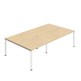Synergy 4P Bench Desk|1400X800mm|GoalPost|Nova Oak/White