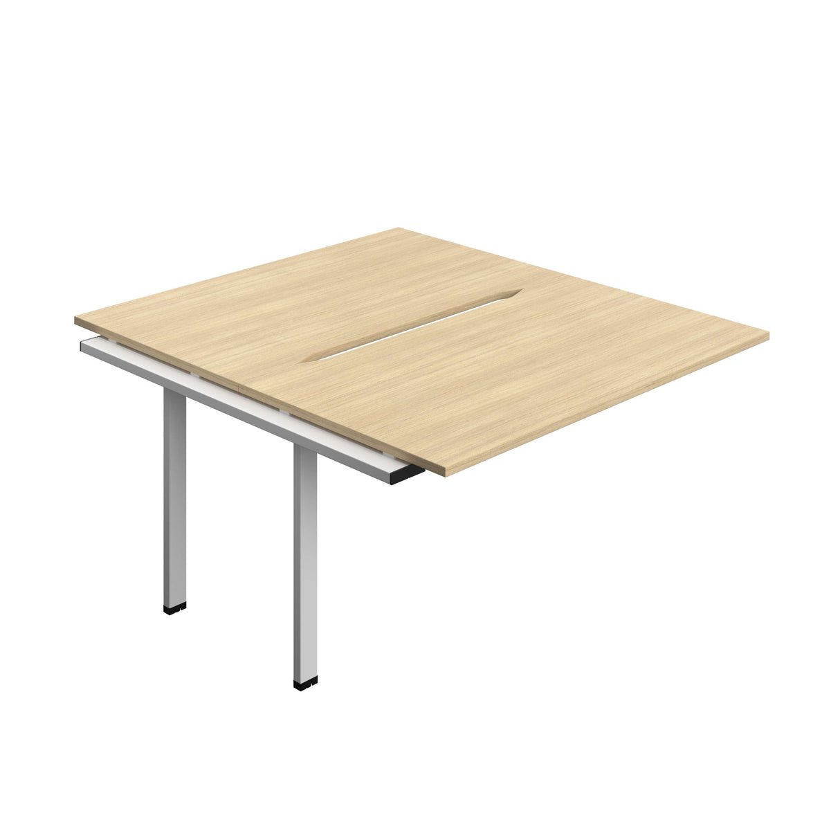 Synergy Bench Extension with Cut Out: 2 Person  : 1400 | 800 | Nova Oak/Silver