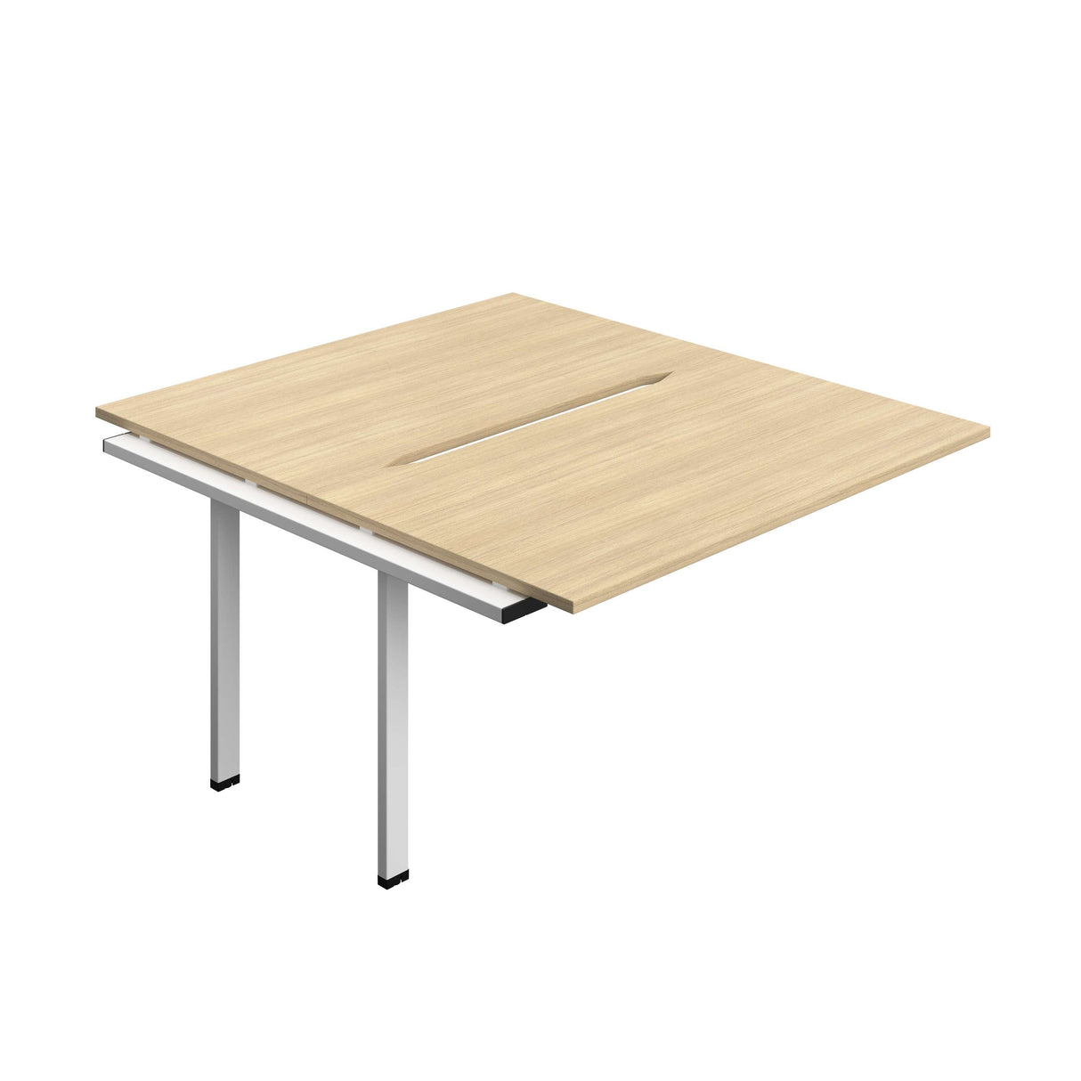 Synergy Bench Extension with Cut Out: 2 Person  : 1400 | 800 | Nova Oak/White