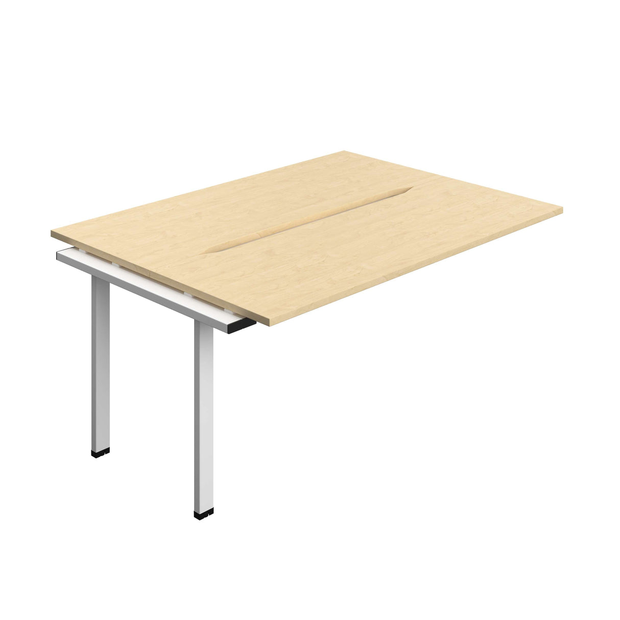 Synergy Bench Extension with Cut Out: 2 Person  : 1600 | 600 | Maple/White