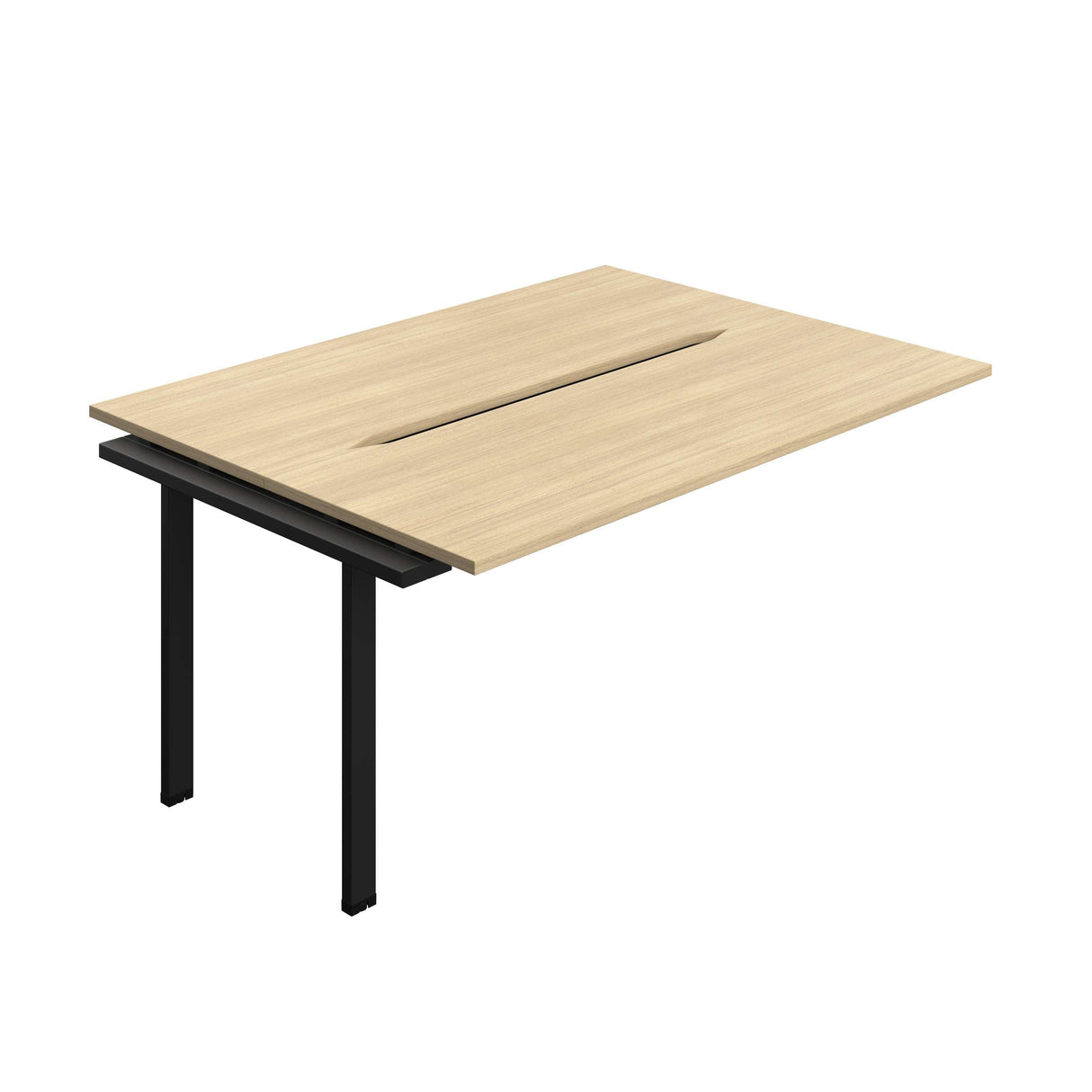Synergy Bench Extension with Cut Out: 2 Person  : 1600 | 600 | Nova Oak/Black