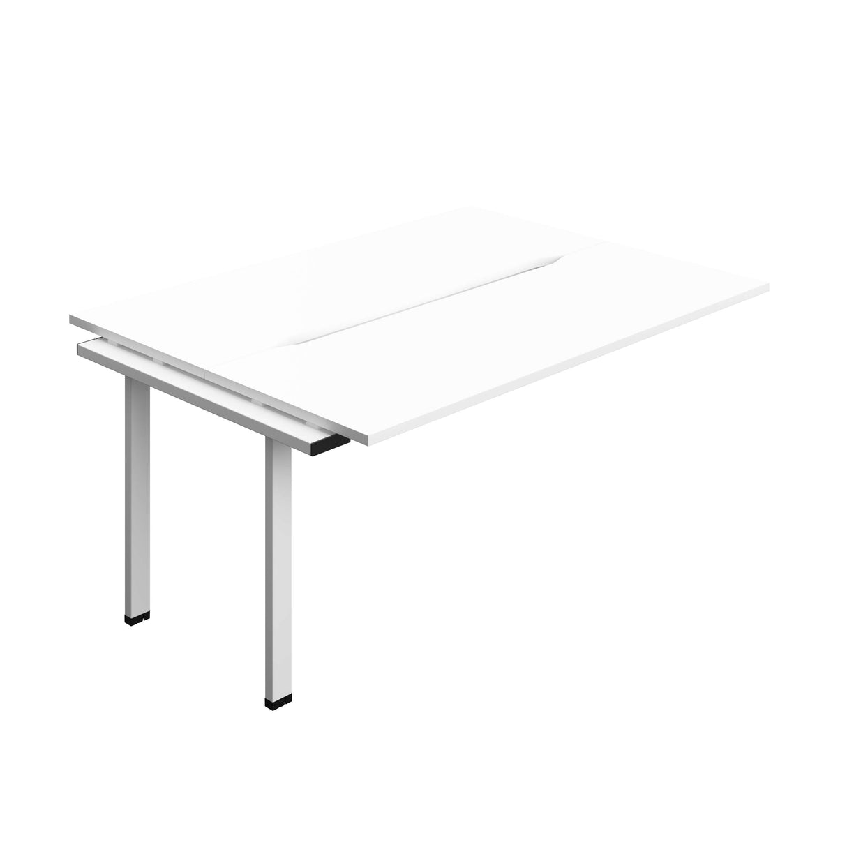 Synergy Bench Extension with Cut Out: 2 Person  : 1600 | 600 | White/White