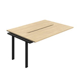 Synergy Bench Extension with Cut Out: 2 Person  : 1600 | 700 | Nova Oak/Black