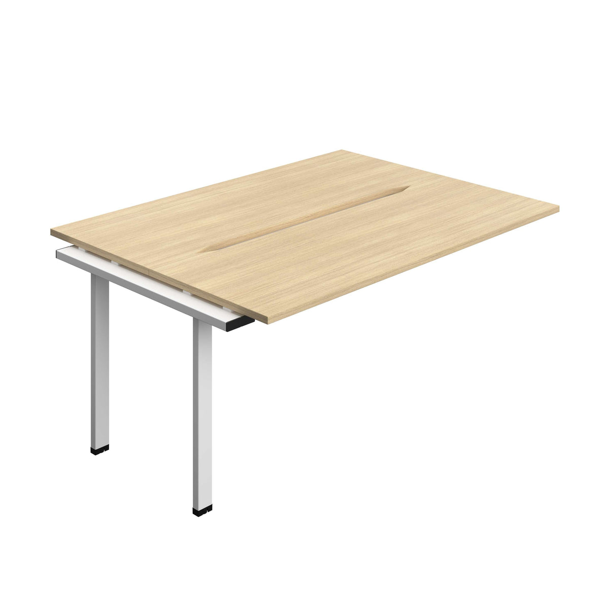 Synergy Bench Extension with Cut Out: 2 Person  : 1600 | 700 | Nova Oak/White