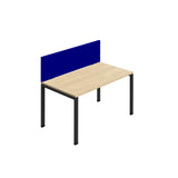 Synergy 1SP Bench Desk|1600X800mm|GoalPost|Nova Oak/Black|Royal Blue Screen