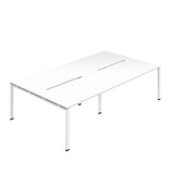 Synergy 4P Bench Desk|1600X800mm|GoalPost|White/White