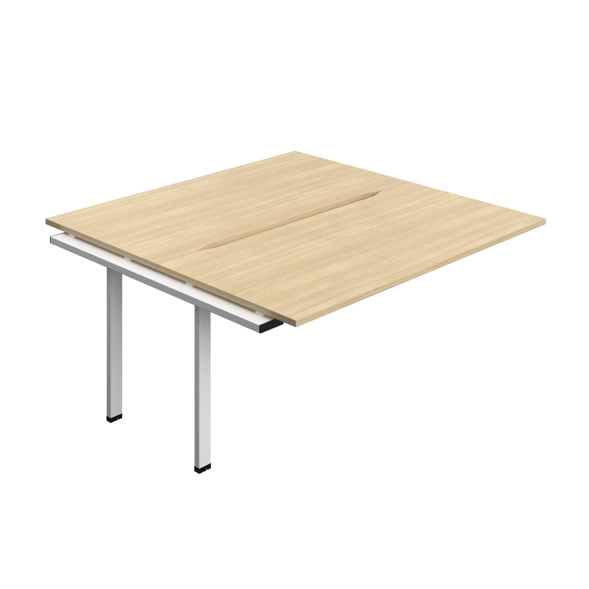 Synergy Bench Extension with Cut Out: 2 Person  : 1600 | 800 | Nova Oak/White