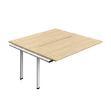 Synergy Bench Extension with Cut Out: 2 Person  : 1600 | 800 | Nova Oak/White