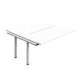 Synergy Bench Extension with Cut Out: 2 Person  : 1600 | 800 | White/Silver