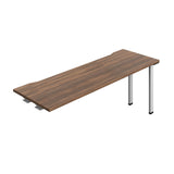 Synergy Bench Extension with Cut Out: 1 Person  : 1800 | 600 | Dark Walnut/Silver