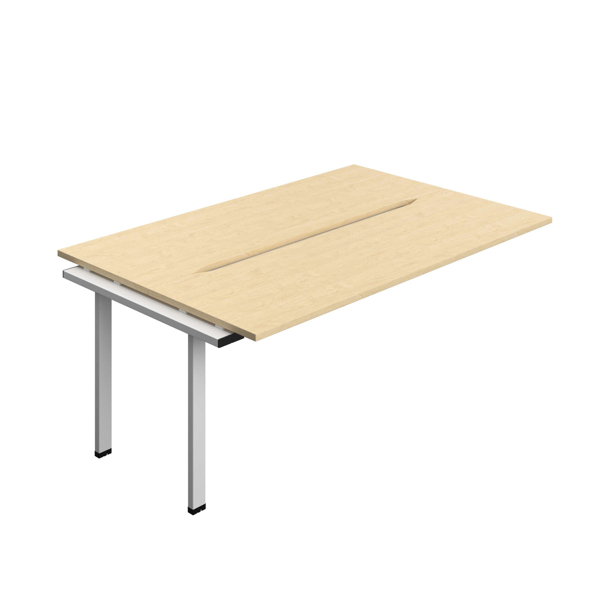 Synergy Bench Extension with Cut Out: 2 Person  : 1800 | 700 | Maple/Silver