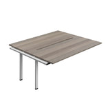 Synergy Bench Extension with Cut Out: 2 Person  : 1800 | 800 | Grey Oak/Silver
