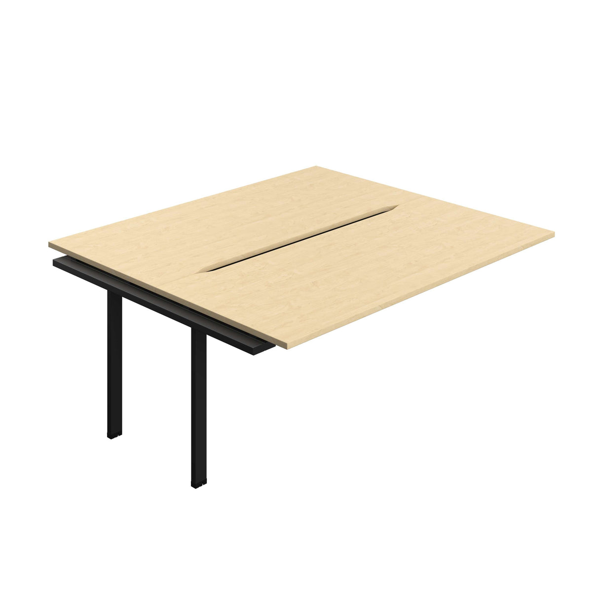 Synergy Bench Extension with Cut Out: 2 Person  : 1800 | 800 | Maple/Black