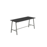 Titan High Maker Rectangular Table | 1500 X 1000 | Black/Sorano Oak