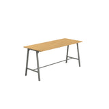Titan High Maker Rectangular Table | 1500 X 1000 | Black/Sorano Oak