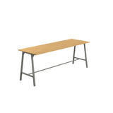 Titan High Maker Rectangular Table | 1500 X 1000 | Black/Sorano Oak