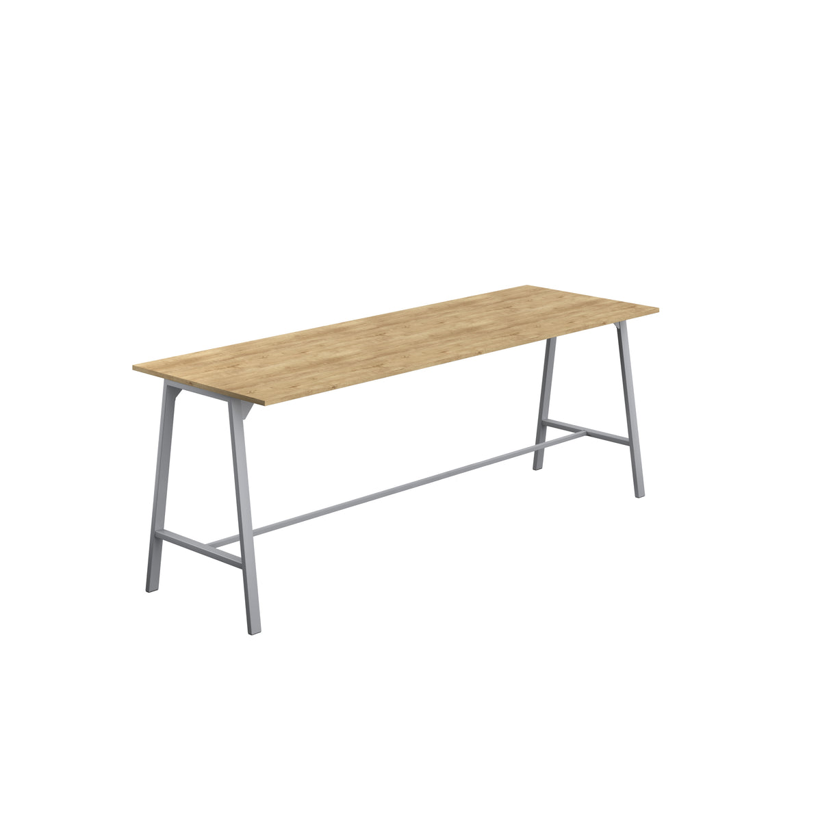 Titan High Maker Rectangular Table | 1500 X 1000 | Black/Sorano Oak