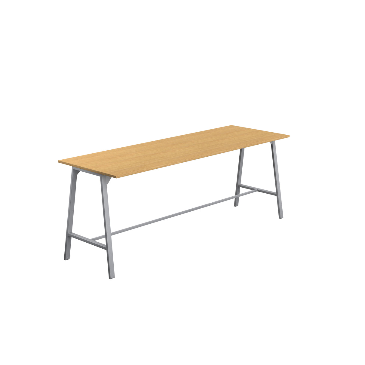 Titan High Maker Rectangular Table | 1500 X 1000 | Black/Sorano Oak