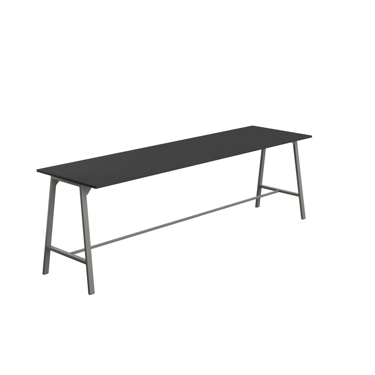 Titan High Maker Rectangular Table | 1500 X 1000 | Black/Sorano Oak