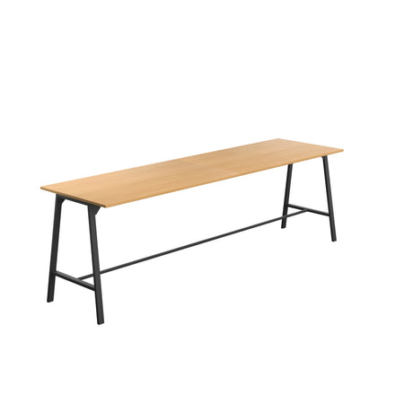 Titan High Maker Rectangular Table | 1500 X 1000 | Black/Sorano Oak