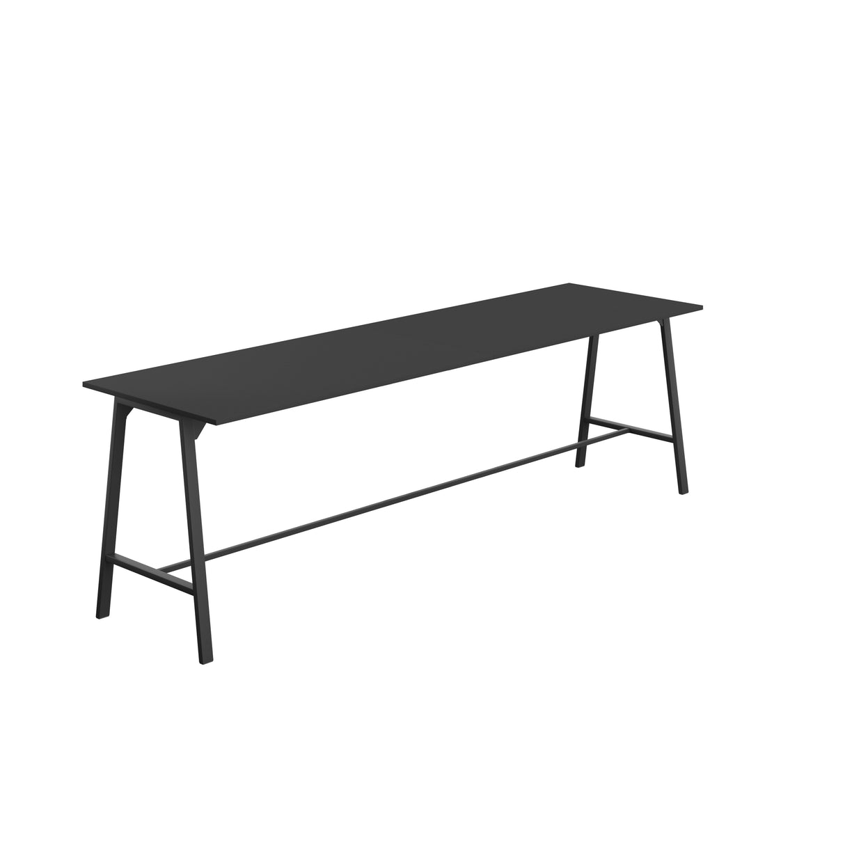 Titan High Maker Rectangular Table | 1500 X 1000 | Black/Sorano Oak
