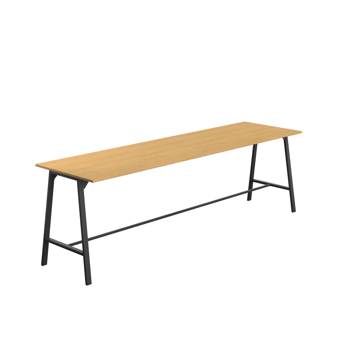 Titan High Maker Rectangular Table | 1500 X 1000 | Black/Sorano Oak