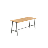 Titan Mobile High Maker Rectangular Table | 1200 X 1000 | White/Sorano Oak
