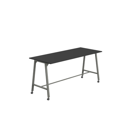 Titan Mobile High Maker Rectangular Table | 1200 X 1000 | White/Sorano Oak