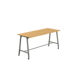 Titan Mobile High Maker Rectangular Table | 1200 X 1000 | White/Sorano Oak