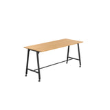 Titan Mobile High Maker Rectangular Table | 1200 X 1000 | White/Sorano Oak