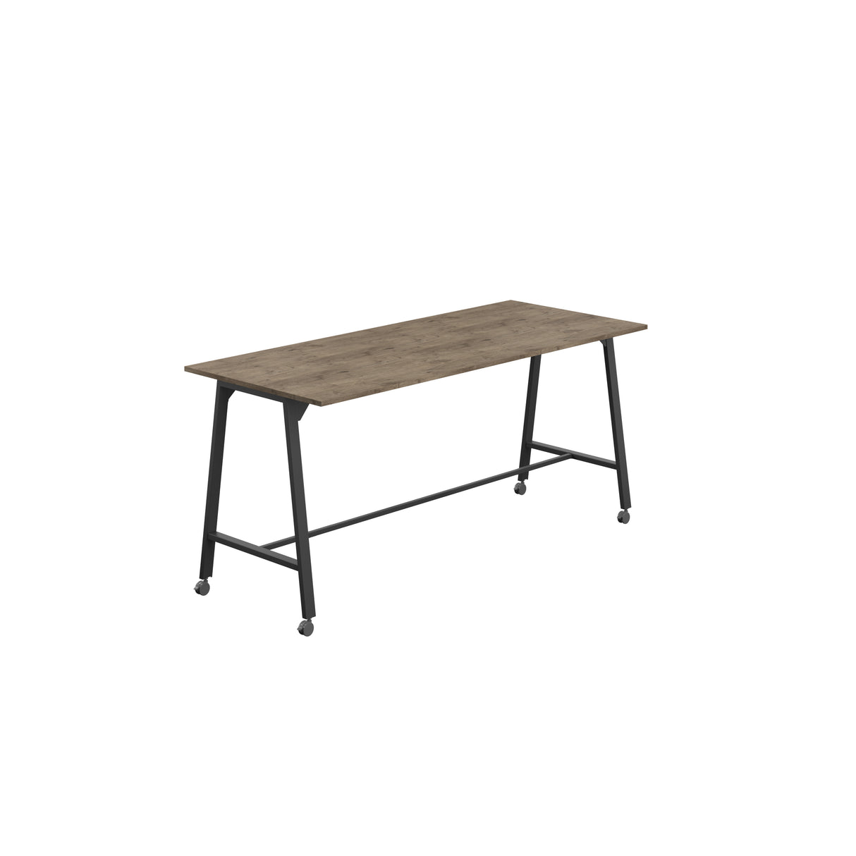 Titan Mobile High Maker Rectangular Table | 1200 X 1000 | White/Sorano Oak
