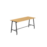 Titan Mobile High Maker Rectangular Table | 1200 X 1000 | White/Sorano Oak