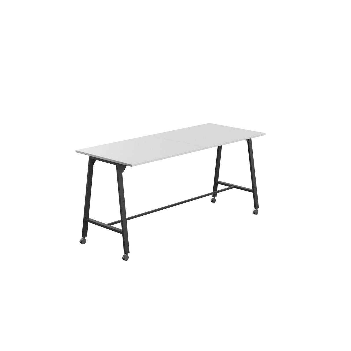 Titan Mobile High Maker Rectangular Table | 1200 X 1000 | White/Sorano Oak