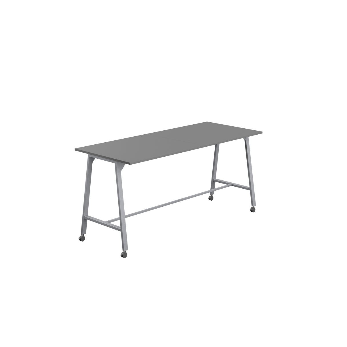 Titan Mobile High Maker Rectangular Table | 1200 X 1000 | White/Sorano Oak