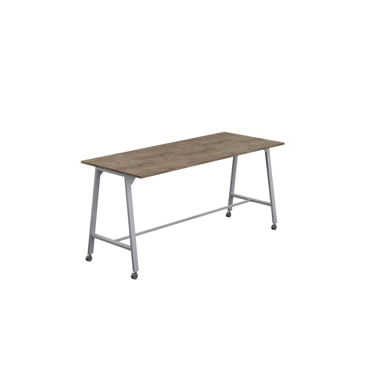 Titan Mobile High Maker Rectangular Table | 1200 X 1000 | White/Sorano Oak
